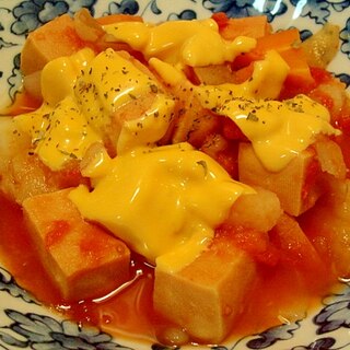 高野豆腐のトマト煮込み